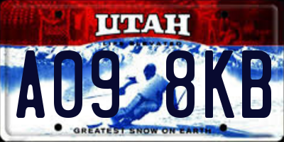 UT license plate A098KB