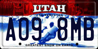 UT license plate A098MB