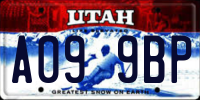 UT license plate A099BP