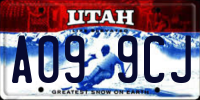 UT license plate A099CJ