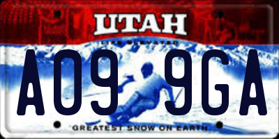 UT license plate A099GA