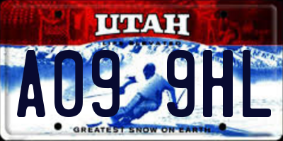 UT license plate A099HL