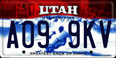 UT license plate A099KV
