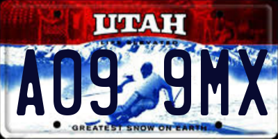 UT license plate A099MX