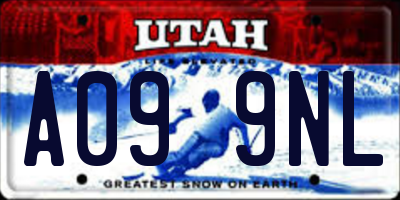 UT license plate A099NL