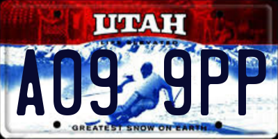 UT license plate A099PP