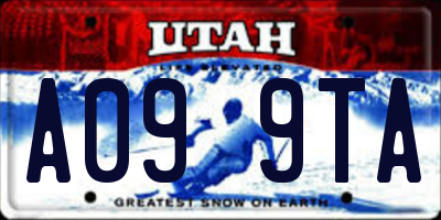 UT license plate A099TA