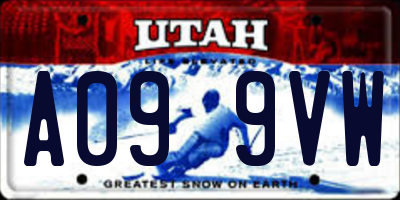UT license plate A099VW