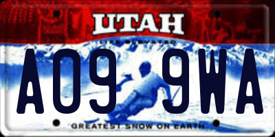 UT license plate A099WA