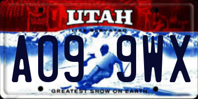 UT license plate A099WX