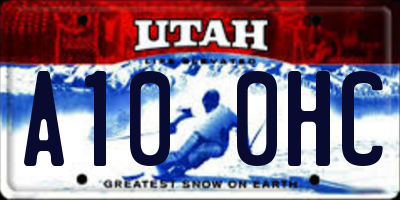 UT license plate A100HC