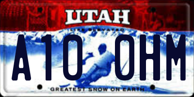 UT license plate A100HM