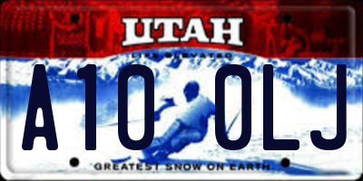 UT license plate A100LJ