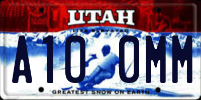 UT license plate A100MM