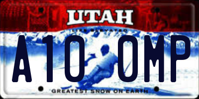 UT license plate A100MP