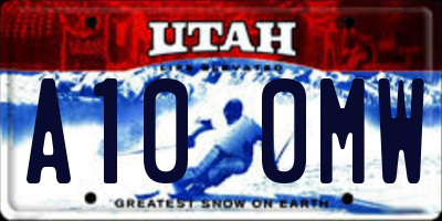 UT license plate A100MW