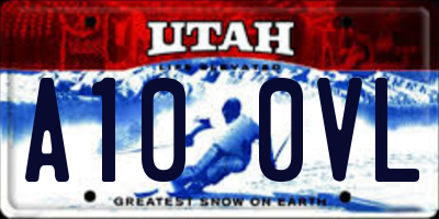 UT license plate A100VL