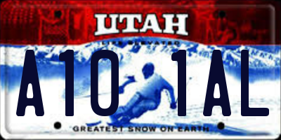 UT license plate A101AL
