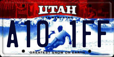 UT license plate A101FF