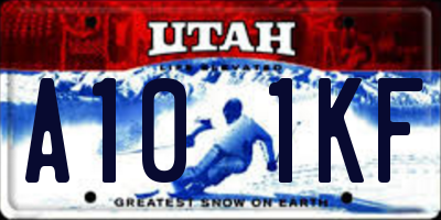 UT license plate A101KF
