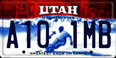 UT license plate A101MB
