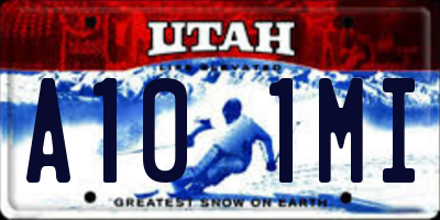UT license plate A101MI