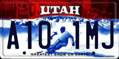 UT license plate A101MJ
