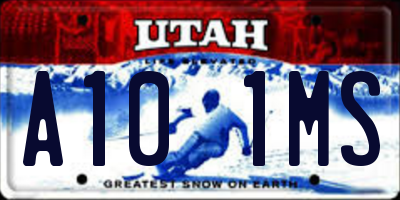 UT license plate A101MS
