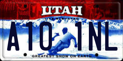 UT license plate A101NL