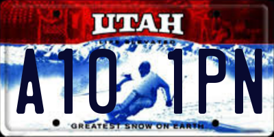UT license plate A101PN