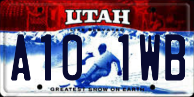 UT license plate A101WB