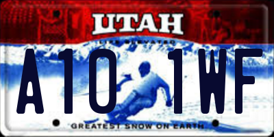 UT license plate A101WF