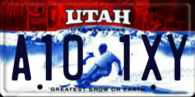 UT license plate A101XY