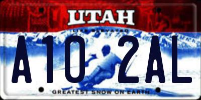 UT license plate A102AL