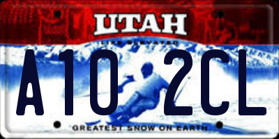 UT license plate A102CL