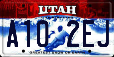 UT license plate A102EJ
