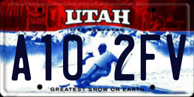 UT license plate A102FV