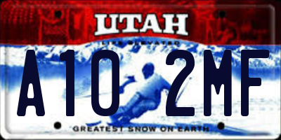 UT license plate A102MF