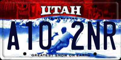 UT license plate A102NR