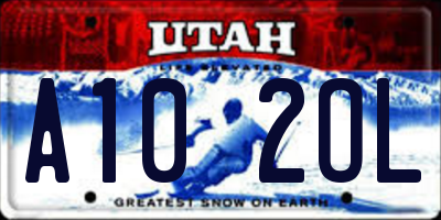 UT license plate A102OL
