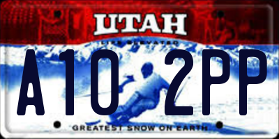 UT license plate A102PP