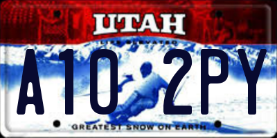 UT license plate A102PY