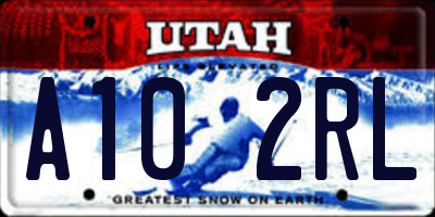 UT license plate A102RL