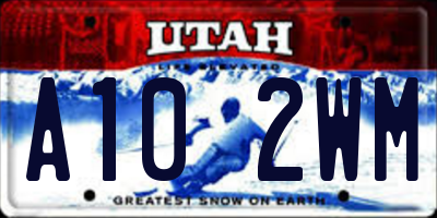 UT license plate A102WM