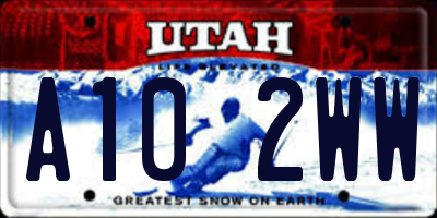 UT license plate A102WW