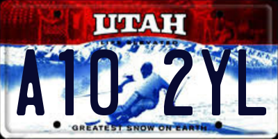 UT license plate A102YL