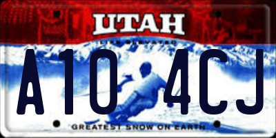 UT license plate A104CJ