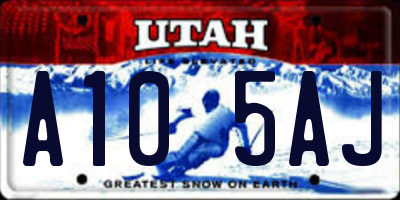 UT license plate A105AJ