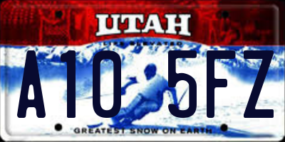 UT license plate A105FZ