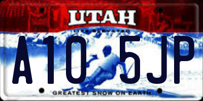 UT license plate A105JP